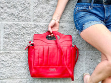Load image into Gallery viewer, Red &quot;Marco&quot; Cut Out Handle Bag