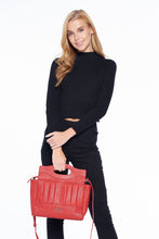 Load image into Gallery viewer, Red &quot;Marco&quot; Cut Out Handle Bag
